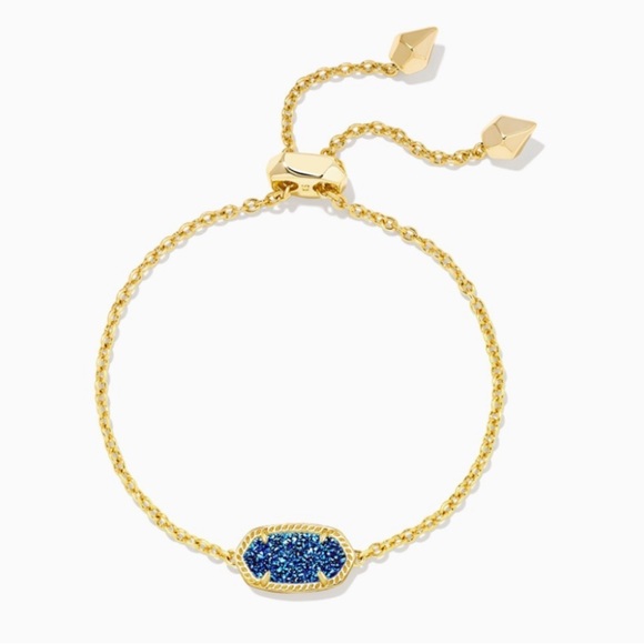 NWT Kendra Scott Elaina Bracelet with Blue Drusy - Picture 1 of 4